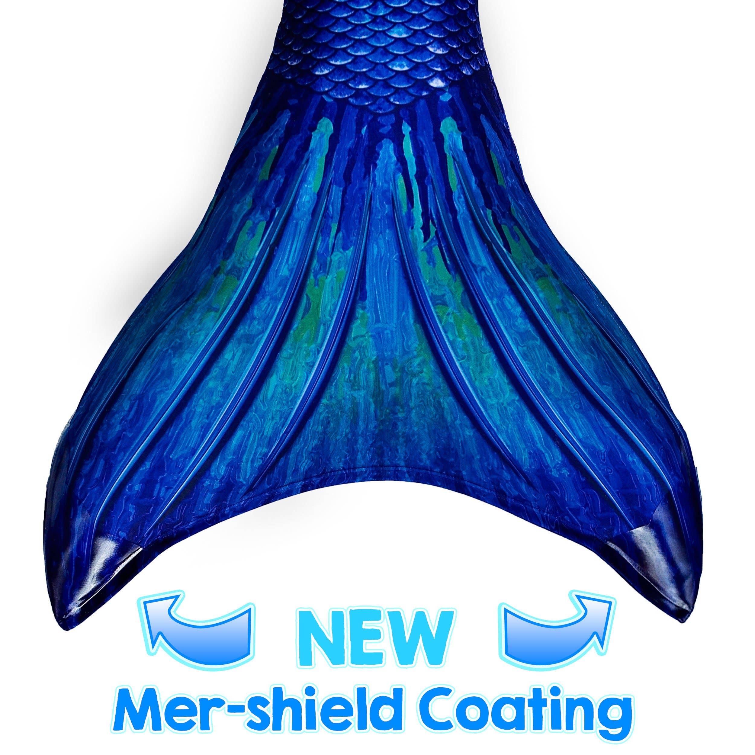 Ocean Deep Mermaid Tail + Monofin Set for kids, girls, teens, and women (pool toy)