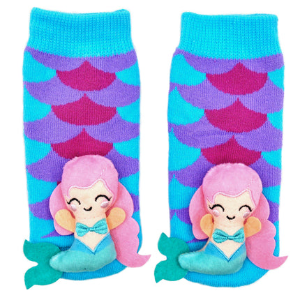 Rainbow Mermaid Rattle Socks