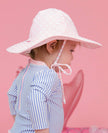 Girls Pink Polka Dot Swim Hat