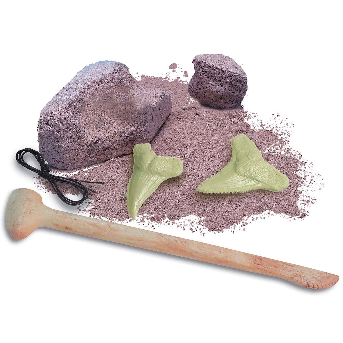 4M Dig and Excavate Glow Shark Tooth Fossils Toy