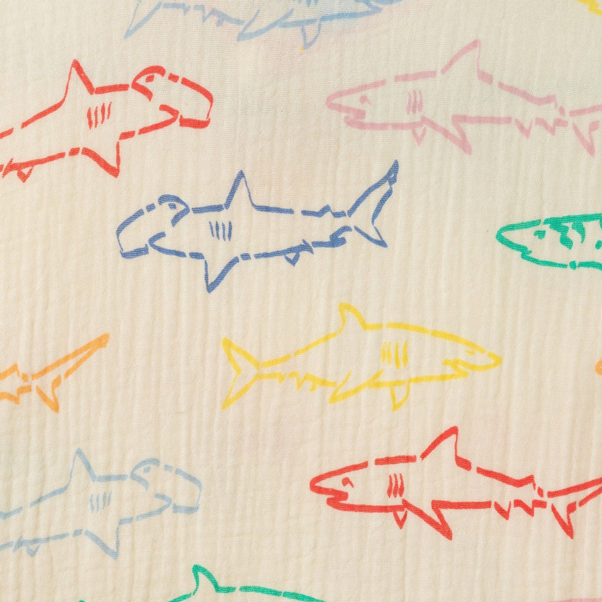 Boys Gauze Set | Multicolor Sharks