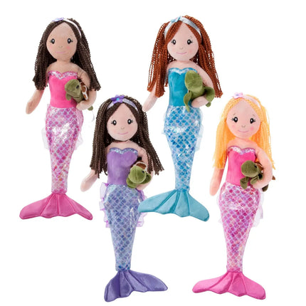 Mermaid w/ Turtle Doll Stuffed Animal (Pick Your Mermaid)