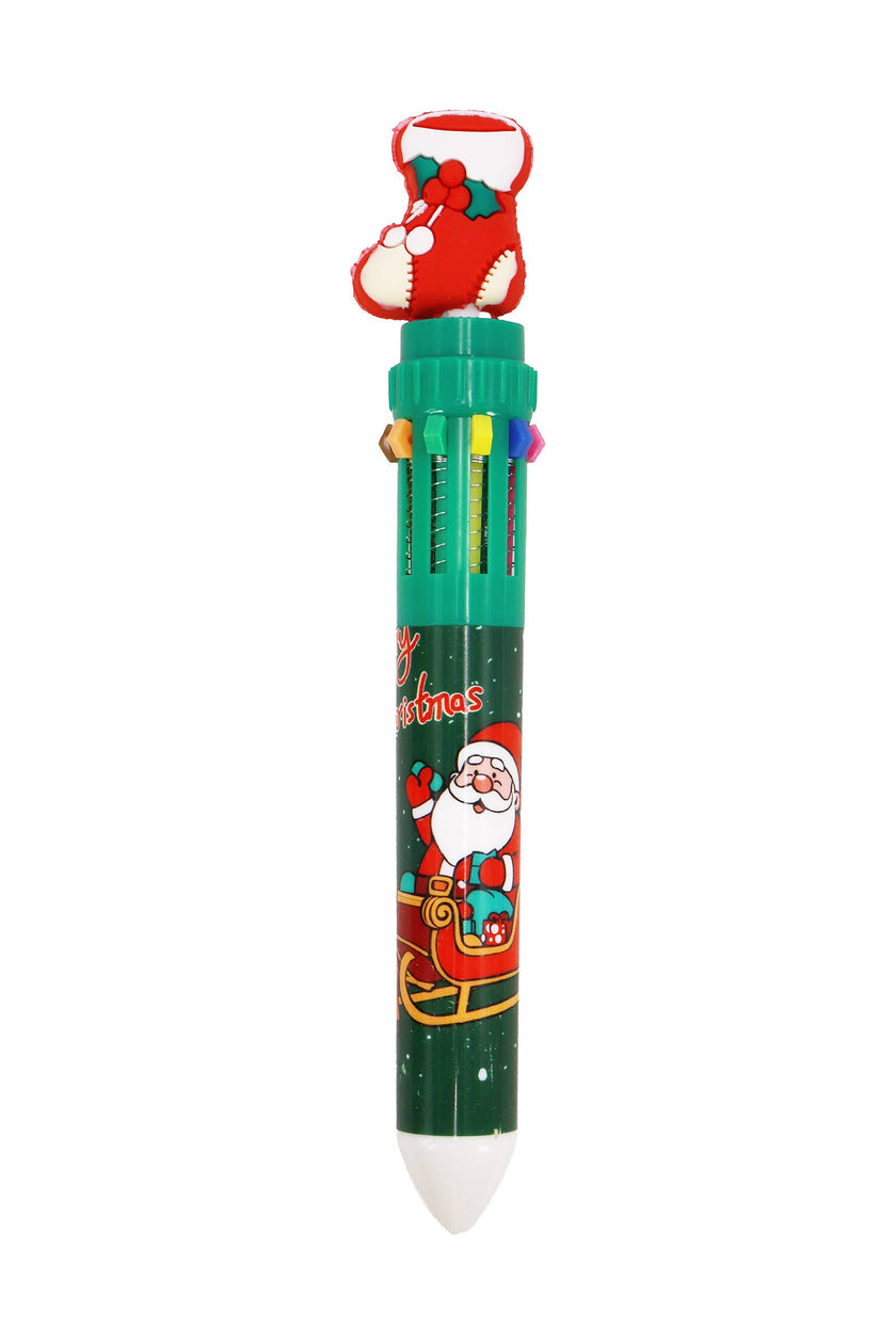 Cute Christmas 10-in-1 Multicolor Pen
