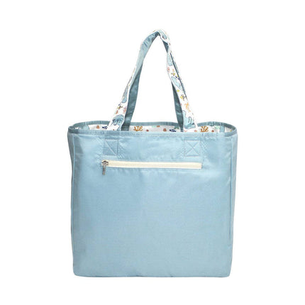 Manatee and Blue Surf Reversible Beach Bag