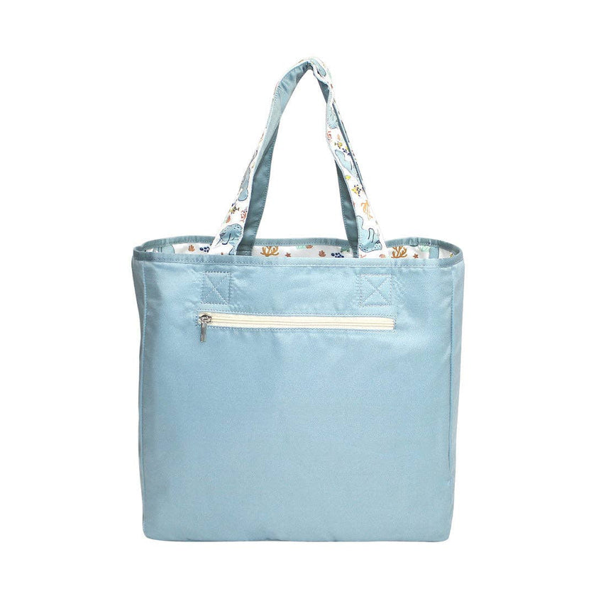 Manatee and Blue Surf Reversible Beach Bag