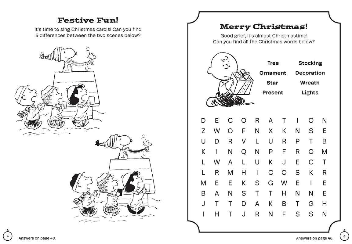 Peanuts: Merry Christmas, Snoopy and Friends Coloring Activity Book