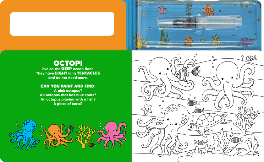 Paint and Find In the Ocean- Children's Water Color Book