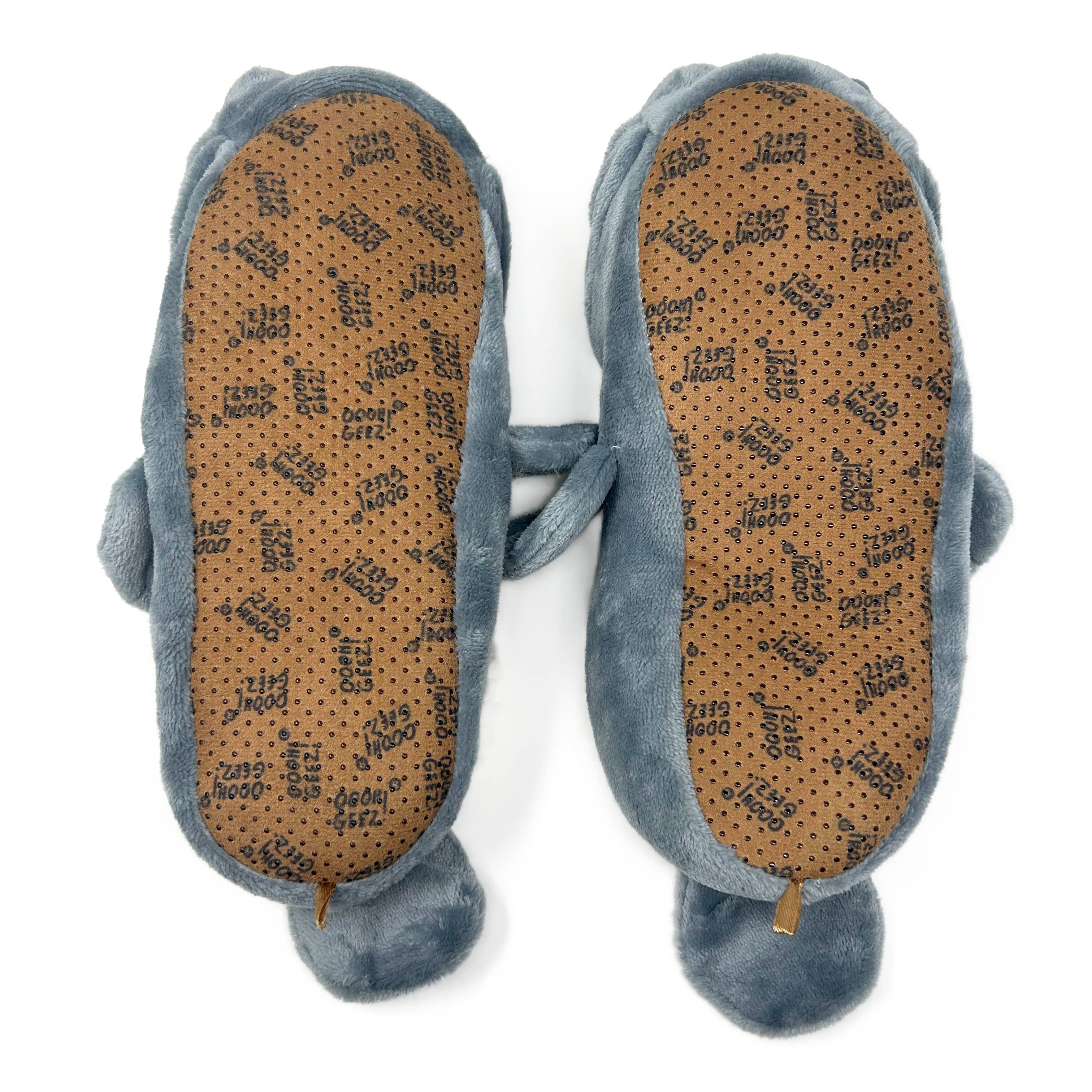 Manatee Splash | Kid's Funny Animal Plush Non-Slip Slippers