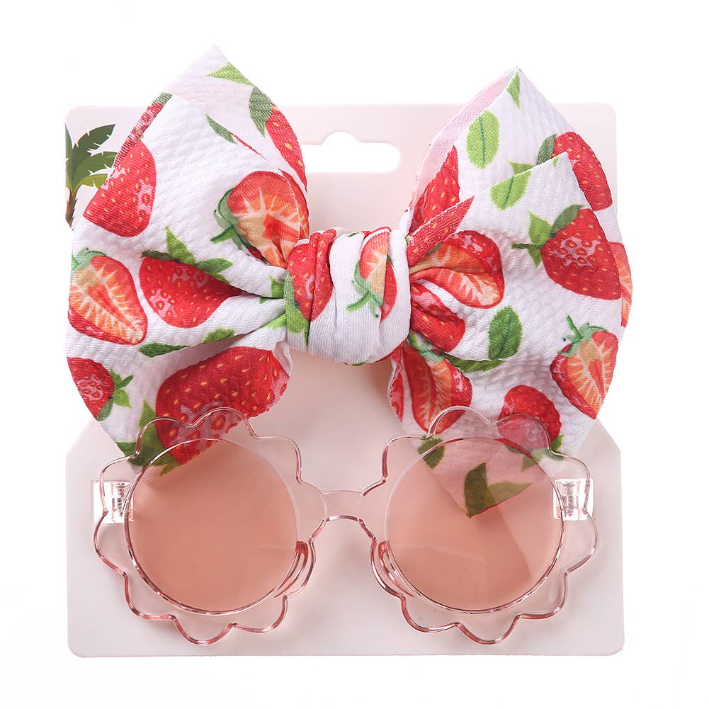 Sunglasses and Floral Headband Set