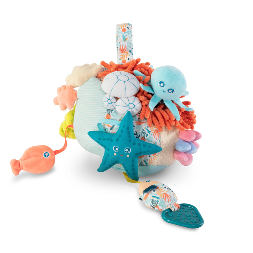 Sensorial Reef Toy with Removable Baby Octopus Rattle