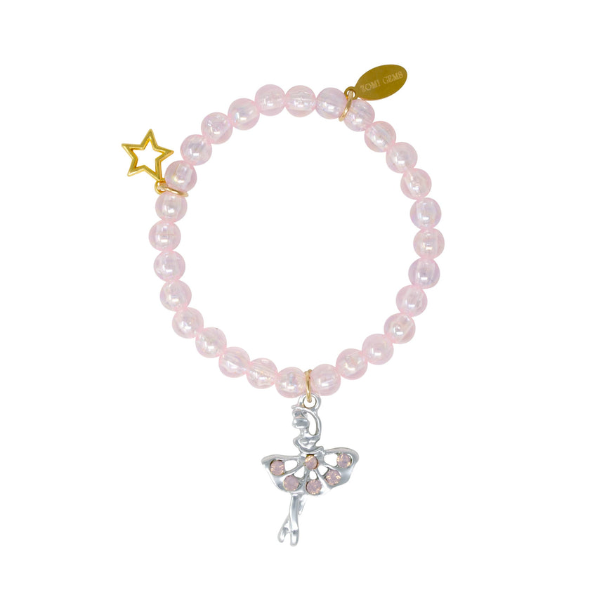 Pink & Purple Ballet Bead Bracelet Tower