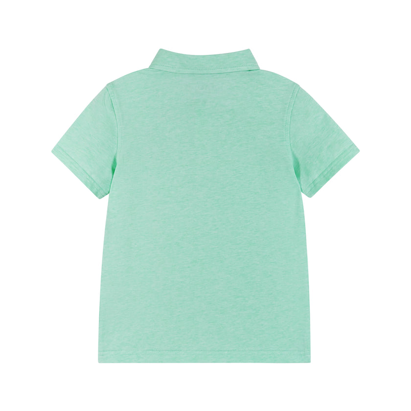 Boys Toddler Aqua Chameleon Playful Pocket Polo Shirt