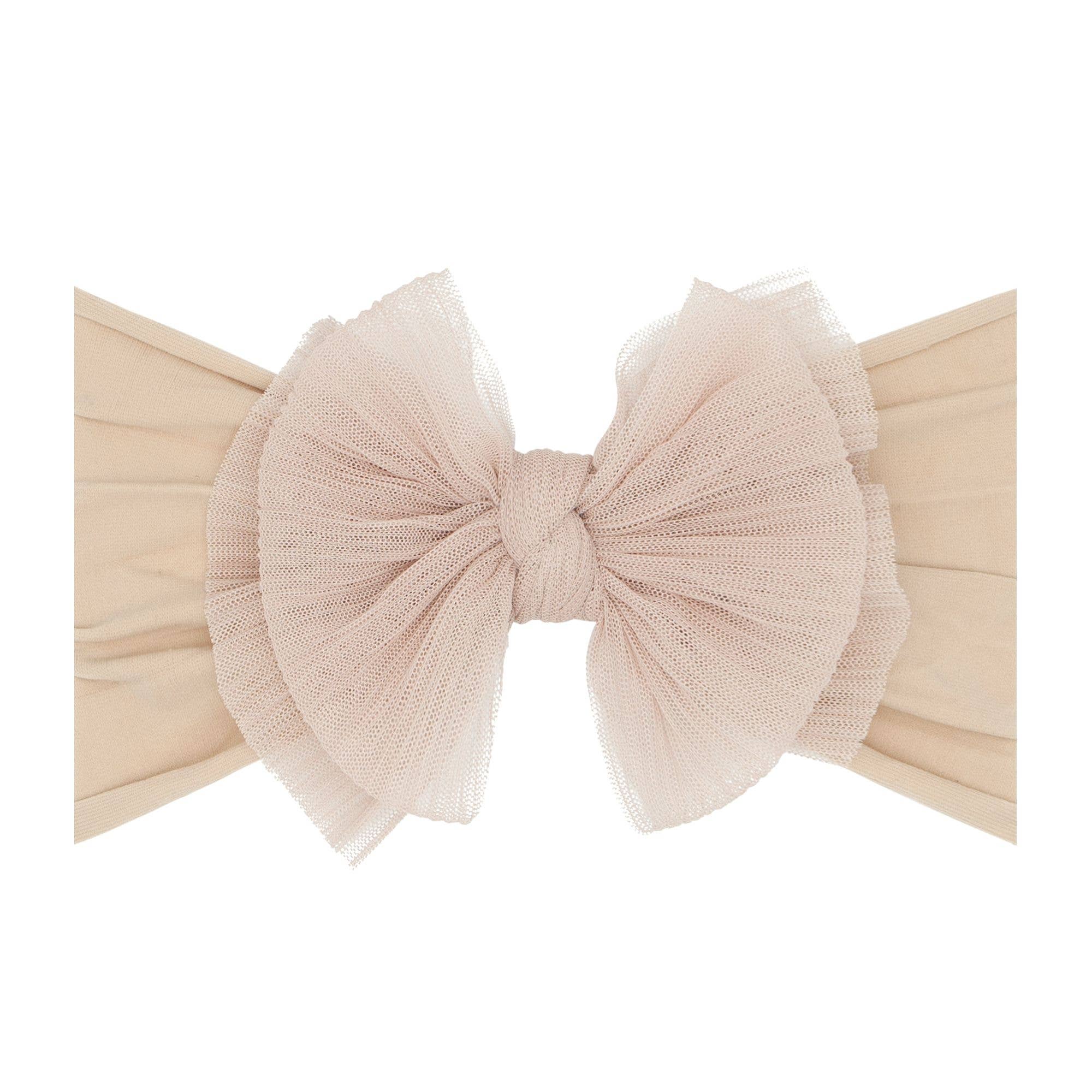 Baby Bling® Tulle FAB® soft nylon headband with tulle bow