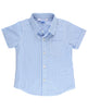 Boys Cornflower Blue Gingham Short Sleeve Button Down Shirt