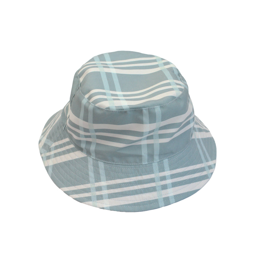 Blue Plaid Reversible Bucket Hat