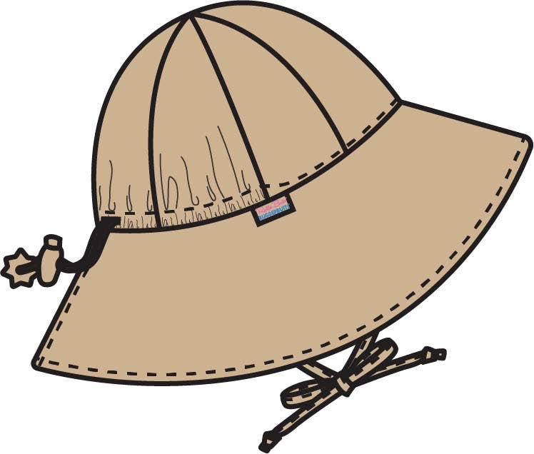 Kids Classic Khaki Sun Protective Hat