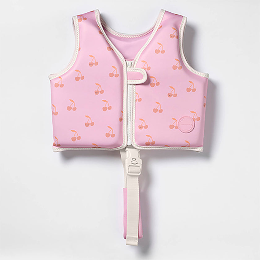 Kids Swim Vest Cotton Candy Cherry 33 lbs.