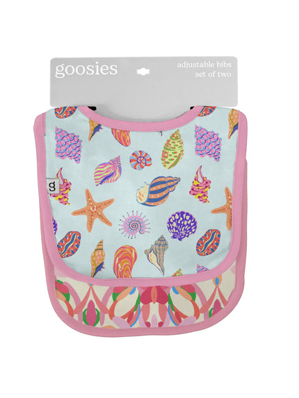 Seashells Bamboo Bib Set