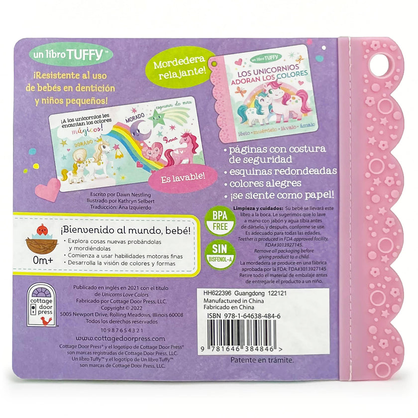 Unicorns Love Colors Tuffy Teether Indestructible Book