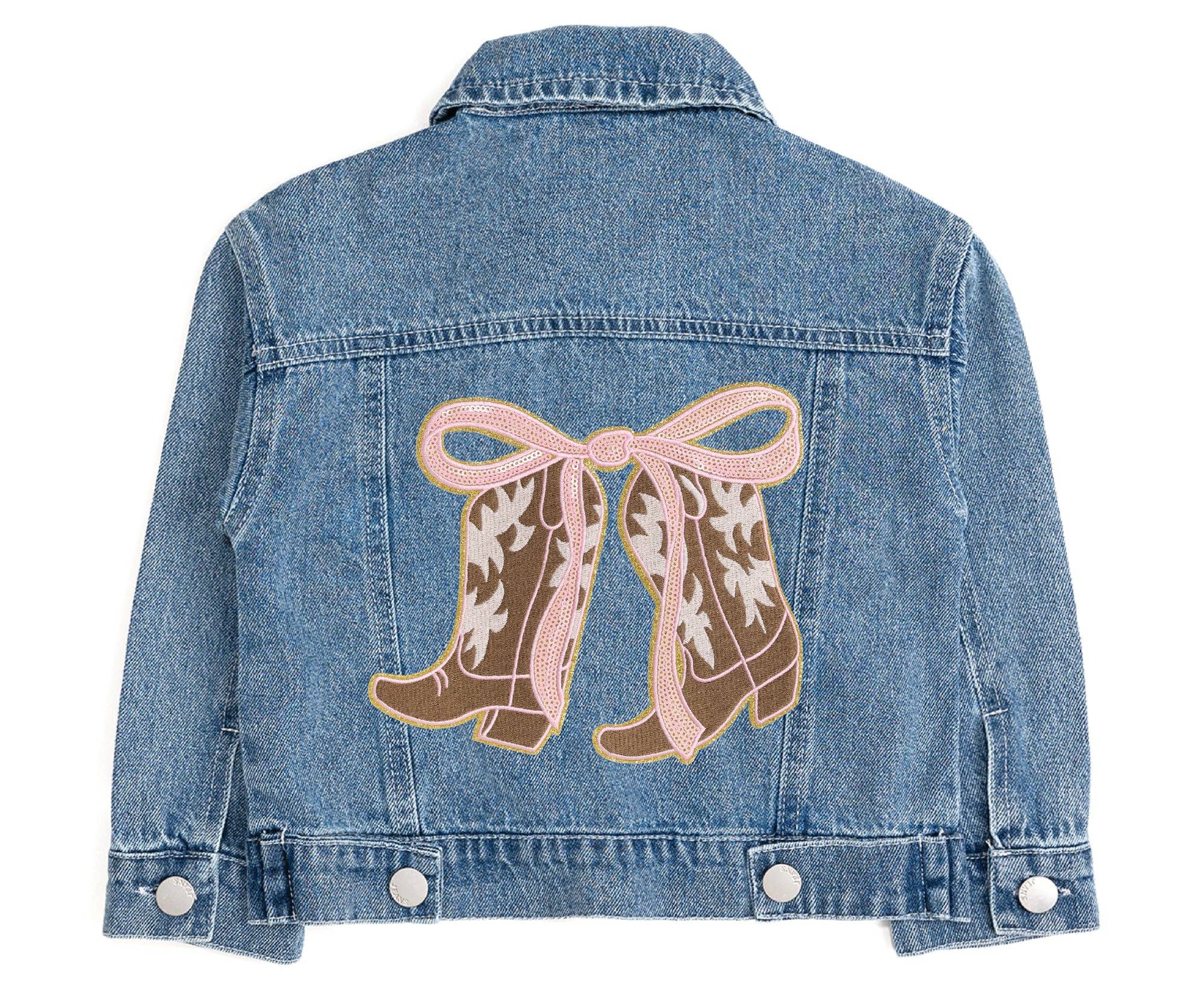 Cowgirl Cutie Patch Western Denim Jacket - Kids Clothing