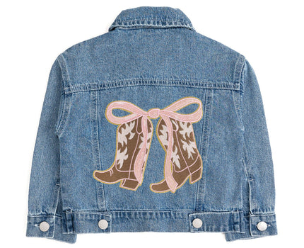 Cowgirl Cutie Patch Western Denim Jacket - Kids Clothing
