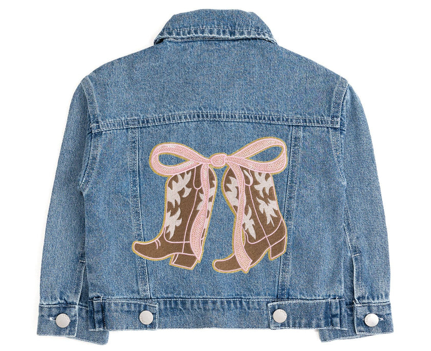 Cowgirl Cutie Patch Western Denim Jacket - Kids Clothing