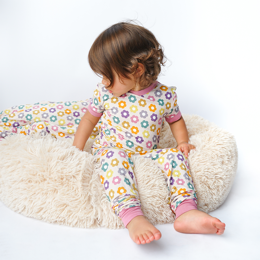 Feeling Groovy Bamboo Short Sleeve Kids Pajama Pant