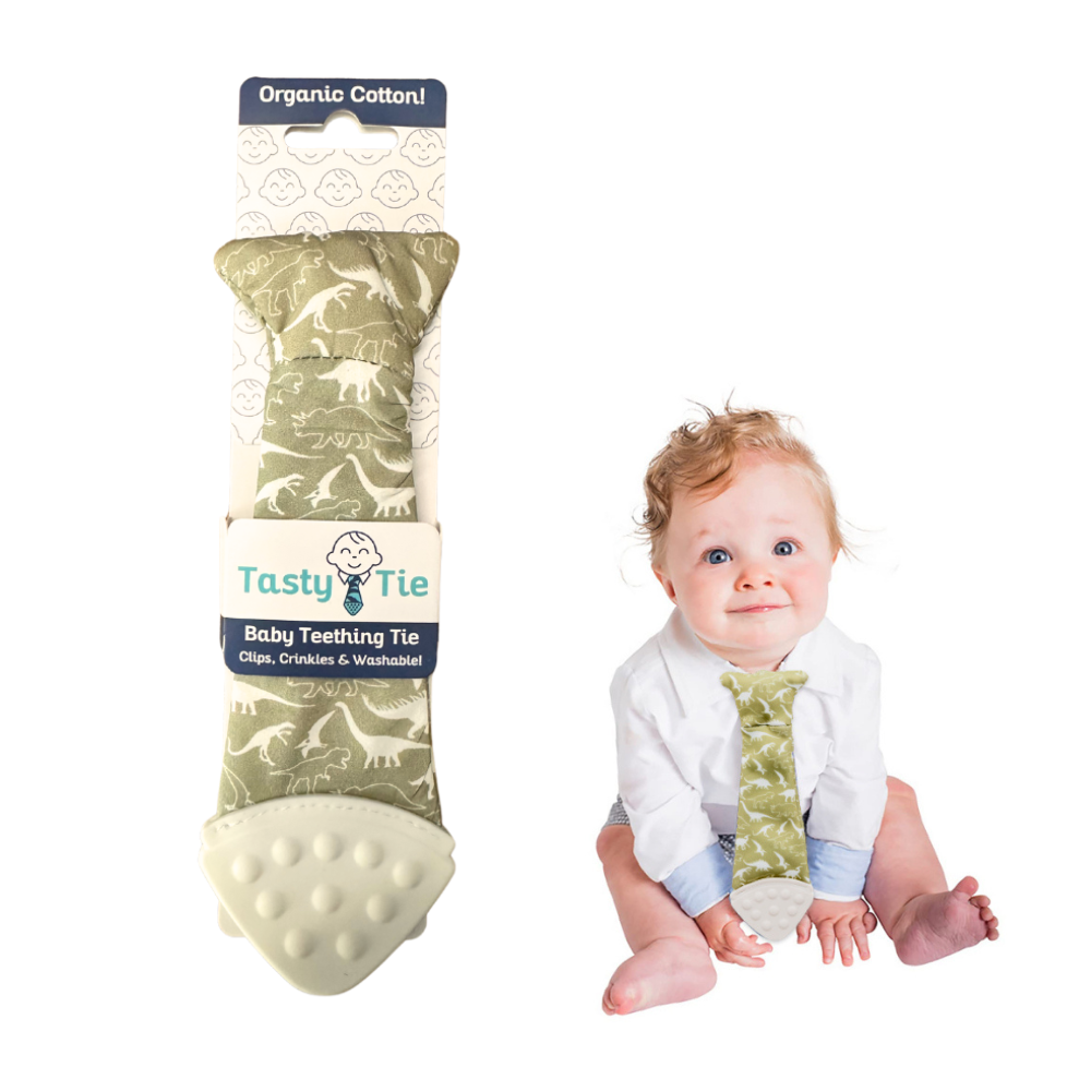 Dino Tasty Tie Teether, Crinkle Toy