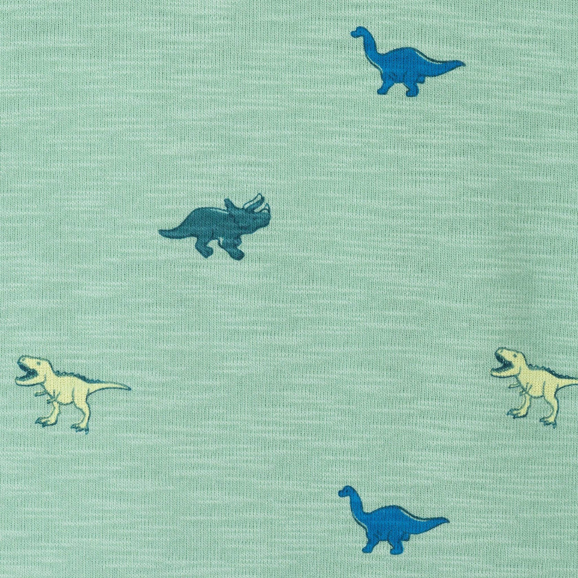 Infant Print Polo Romper | Dinosaurs