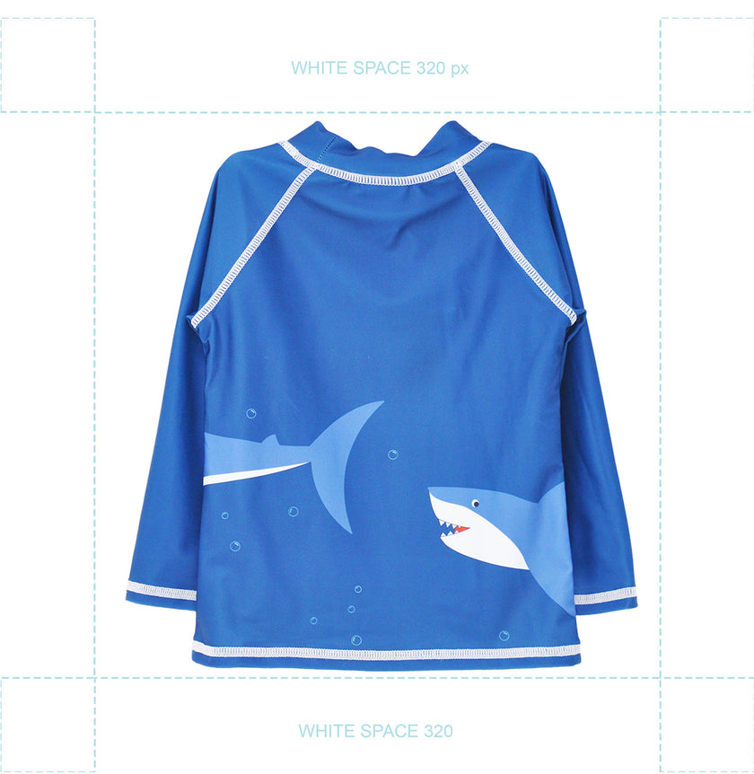 Kids UPF50+ Graphic Rash Guard Swim Top
