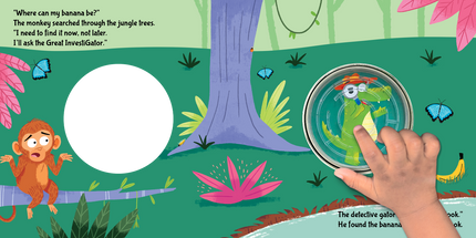 The Great InvestiGator- Children's Sensory Storybook with Touch and Fidget Bead Maze