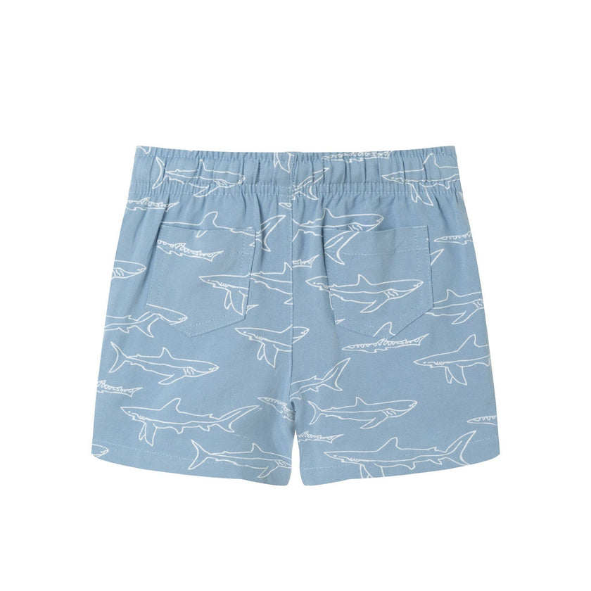Infant Shark Print Buttondown Set | Blue