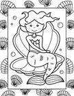 Stained Glass Coloring, Mermaids Paperback Book