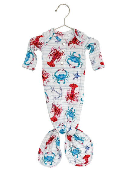 Lobster and Crab Newborn Knotted Gown