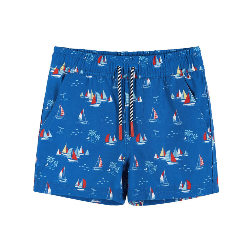 Sailboat Graphic Raglan Rashguard and Boardshort