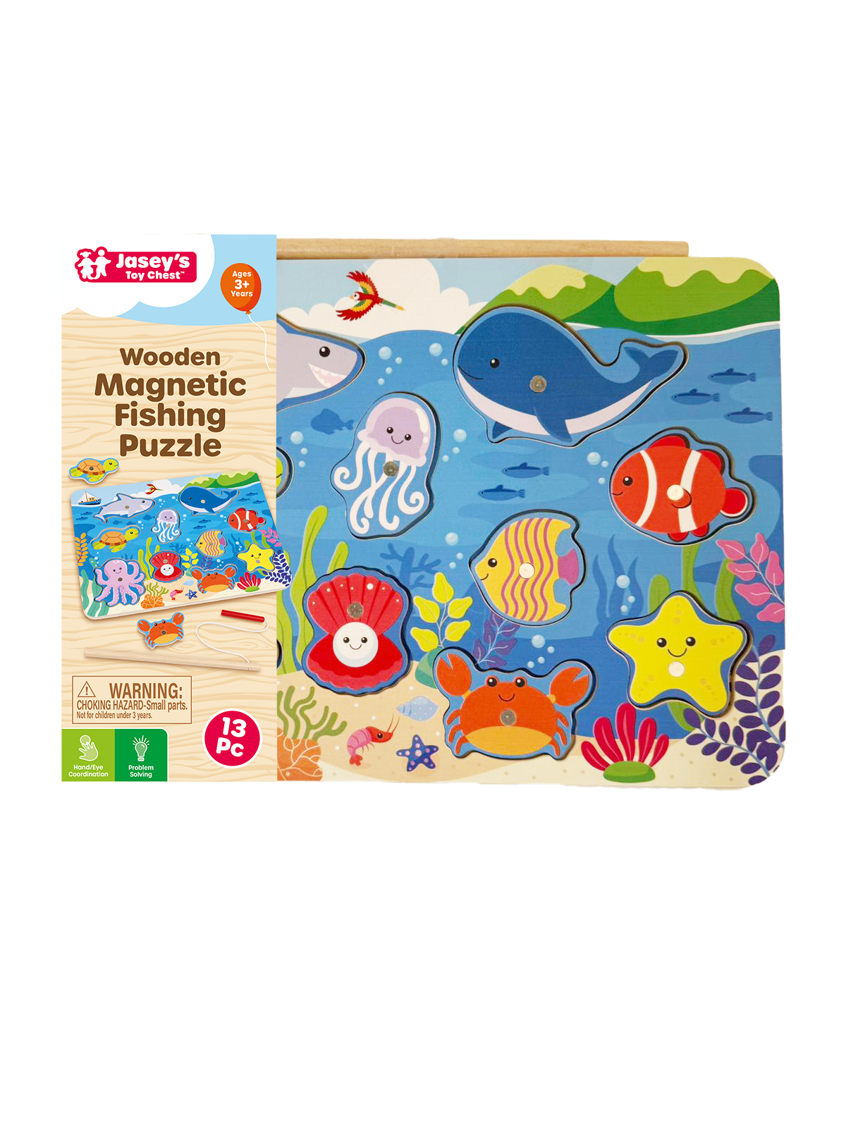 Wooden Magnetic Fishing Puzzle