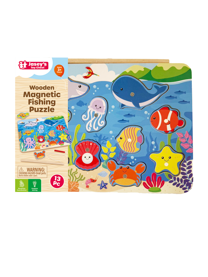Wooden Magnetic Fishing Puzzle