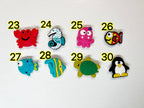 Cute Animal Pets Farm Panda Turtle Crab Aquarium Zoo Animal and more Shoe Charms Julies Decal
