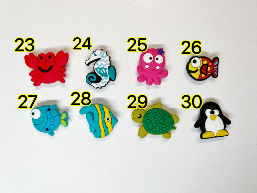 Cute Animal Pets Farm Panda Turtle Crab Aquarium Zoo Animal and more Shoe Charms Julies Decal