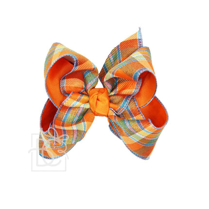 *Layered Fall Plaid Bow
