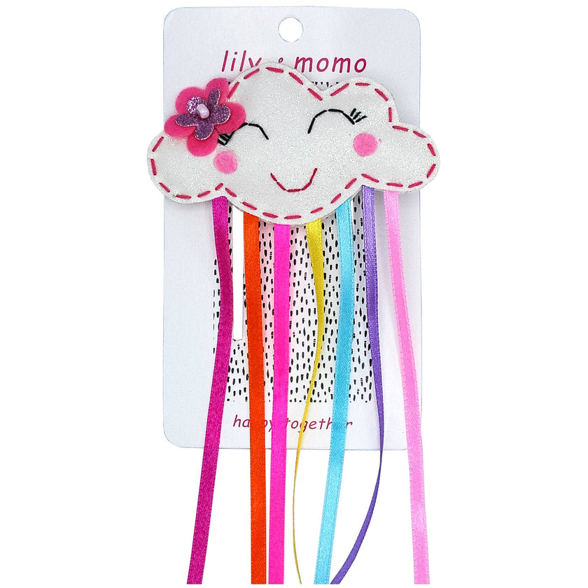 Big Rainbow Cloud Hair Clip- Rainbow Colors
