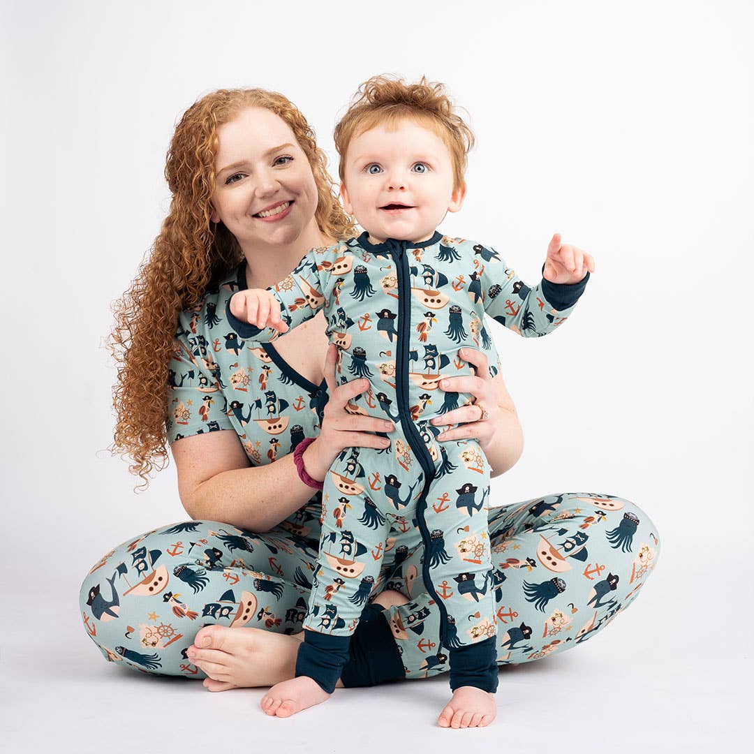 Pirate Bamboo Baby Pajama - Pirate's Life, Convertible