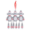 Sock Monkey Family Personalized Ornament