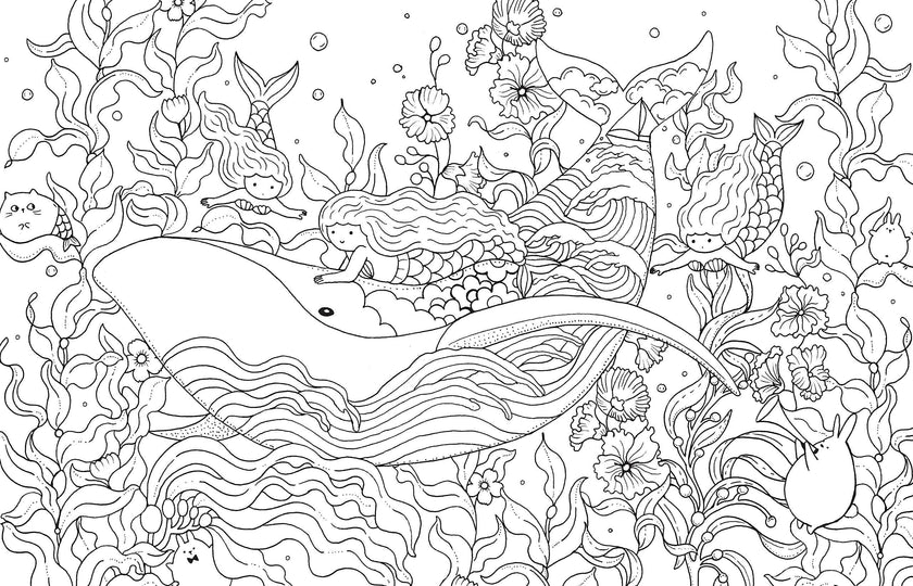 A Million Mermaids Coloring Book
