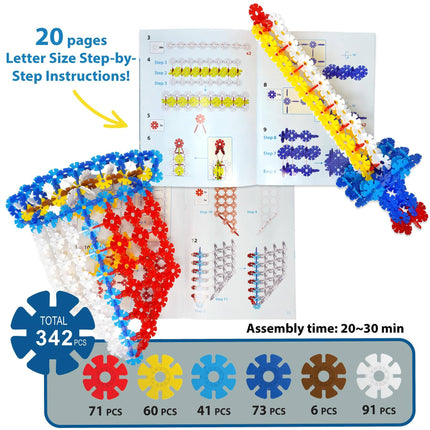 Brain Flakes Sword & Shield Building Set with Detailed Step by Step Instructions Booklet