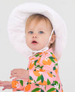 Kids White Sun Protective Hat
