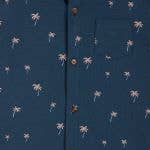 Boys Toddler Short Sleeve Orange Palm Trees Button-down Shirt