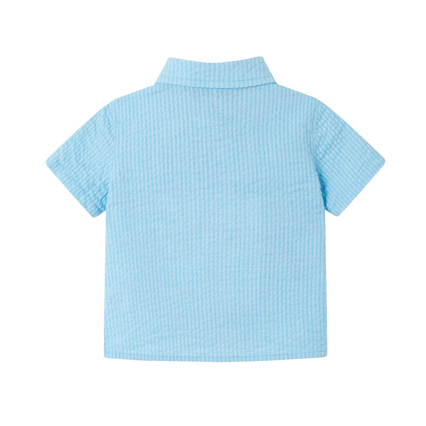Infant Buttondown & Short Set | Bel Air Blue