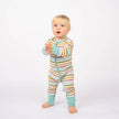 Striped Bamboo Baby Pajamas - Stripes, Convertible