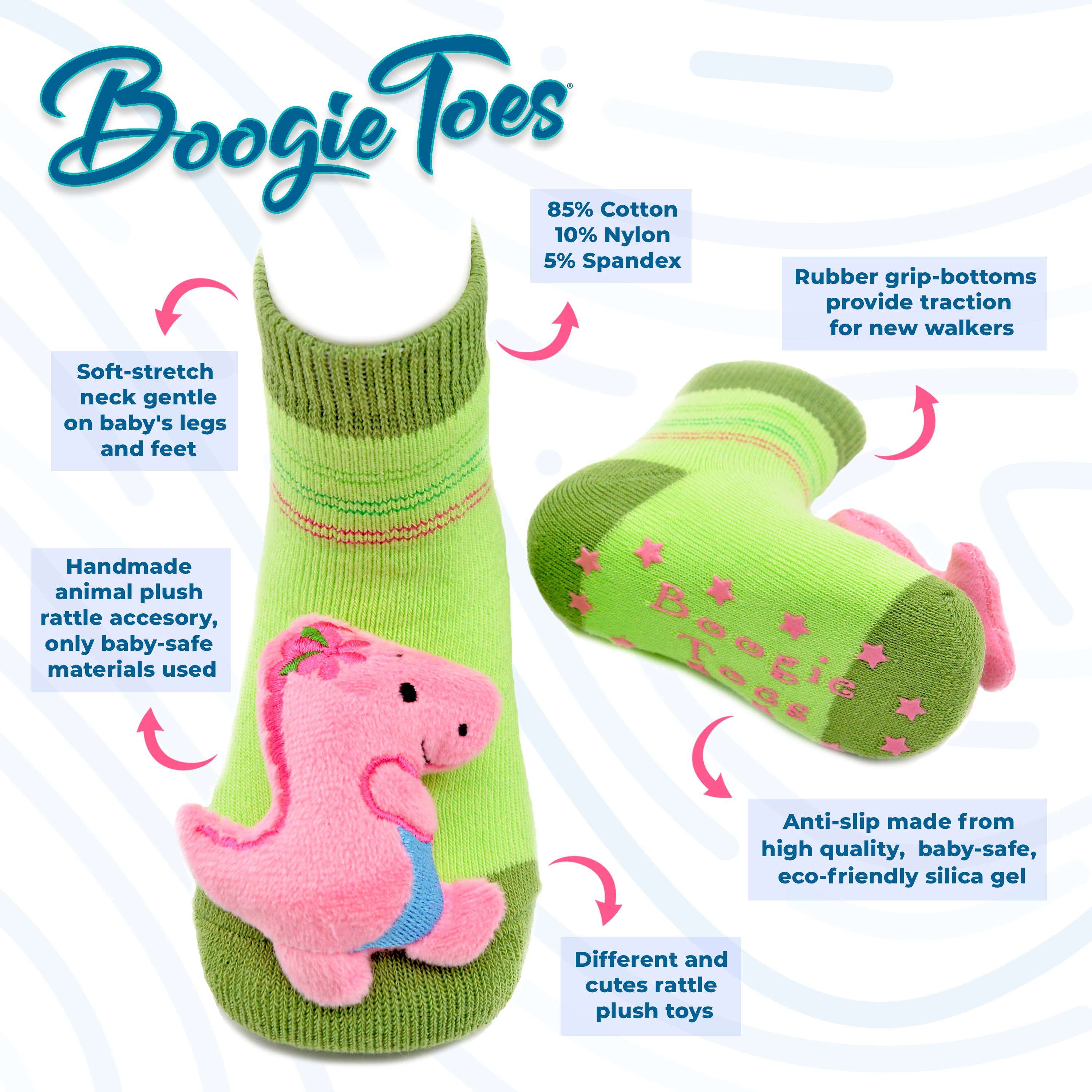 Bella The Cow Boogie Toes - Baby Rattle Socks